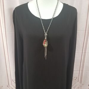 NWT Womens Treasure & Bond Black Rayon Blouse, S